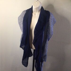 Claudia Nichole wool cashmere Navy Blue  Scarf